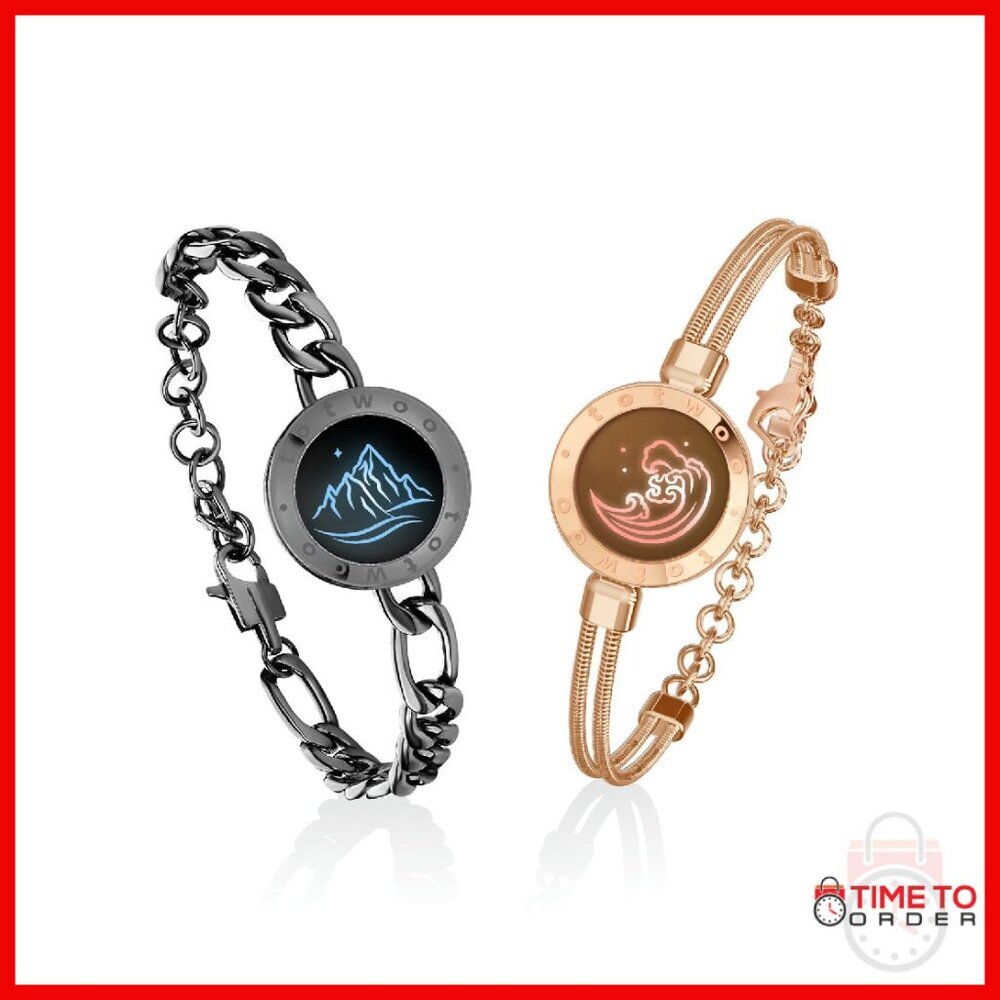 Smart Touch Bracelet with Bluetooth Pairing, Vibration & Light Features